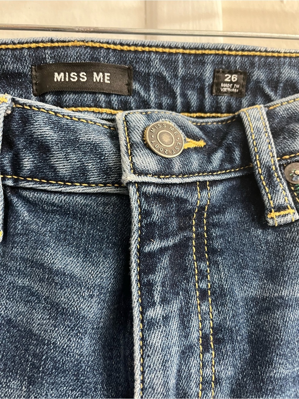 Miss Me Blue Slim Distressed Skinny Jeans - Picture 2 of 4